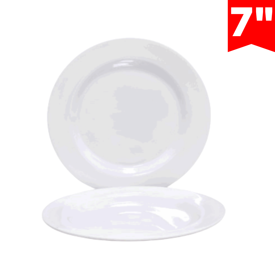 Plato de Melamina Blanco 7" BG-22007-W