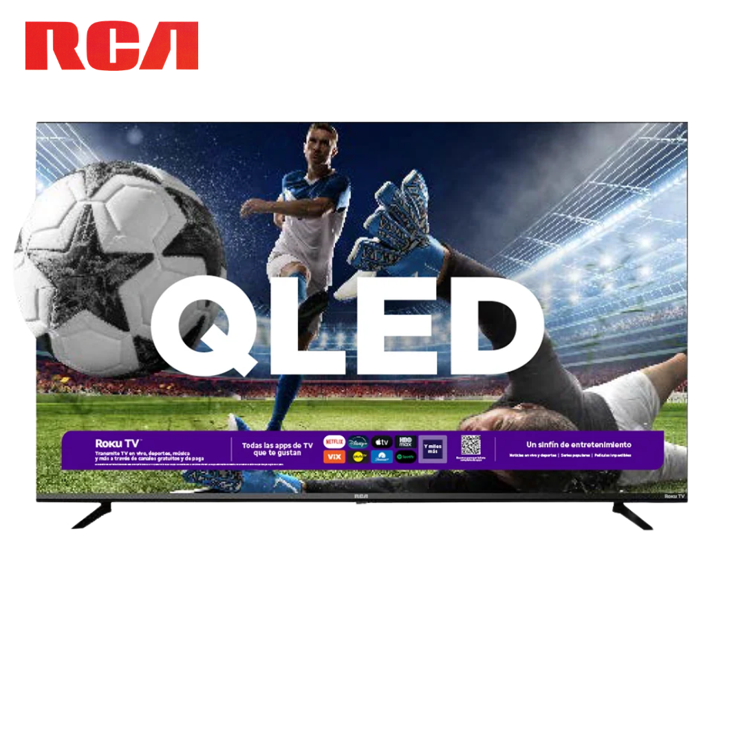 Televisor RCA Smart TV QLED de 58 Pulgadas 4K Ultra HD con Roku TV, Resolución 3840 × 2160, Pantalla Quantum Dot y Conectividad HDMI y USB – RC58K5QLT2