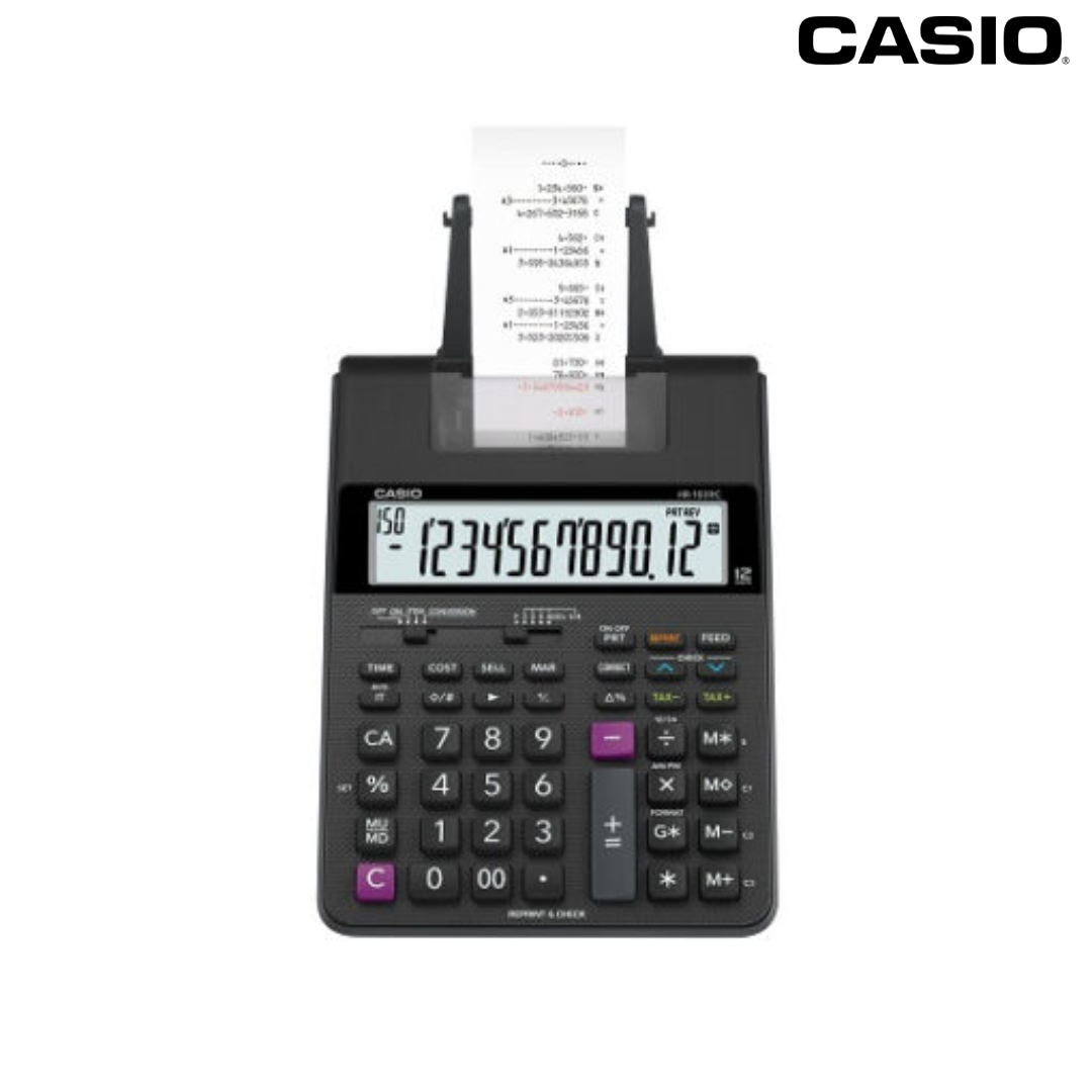 Calculadora con Impresora Casio HR-100RC-BK Sumadora.