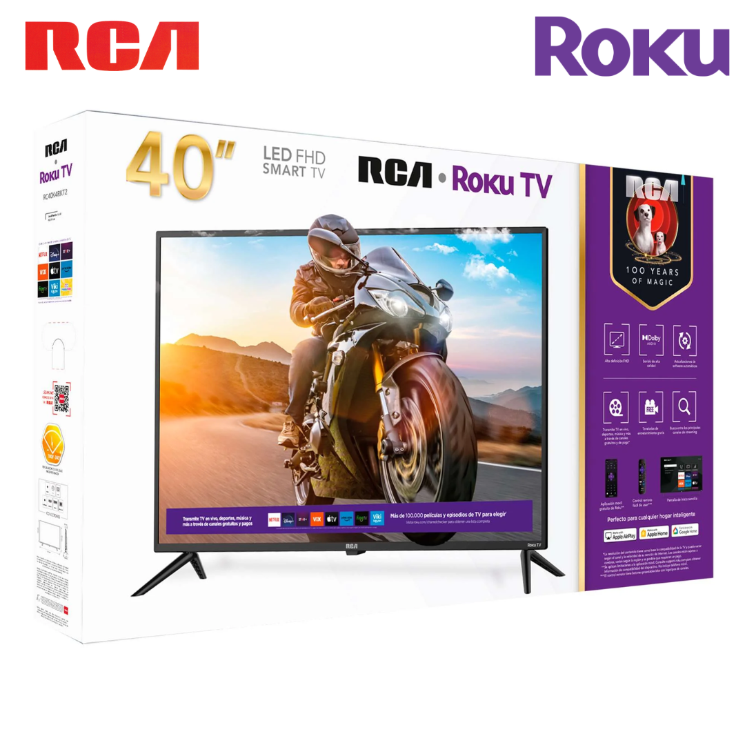 Televisor Smart TV 40" LED FHD con Roku RCA RC40K4RKT2 RCA