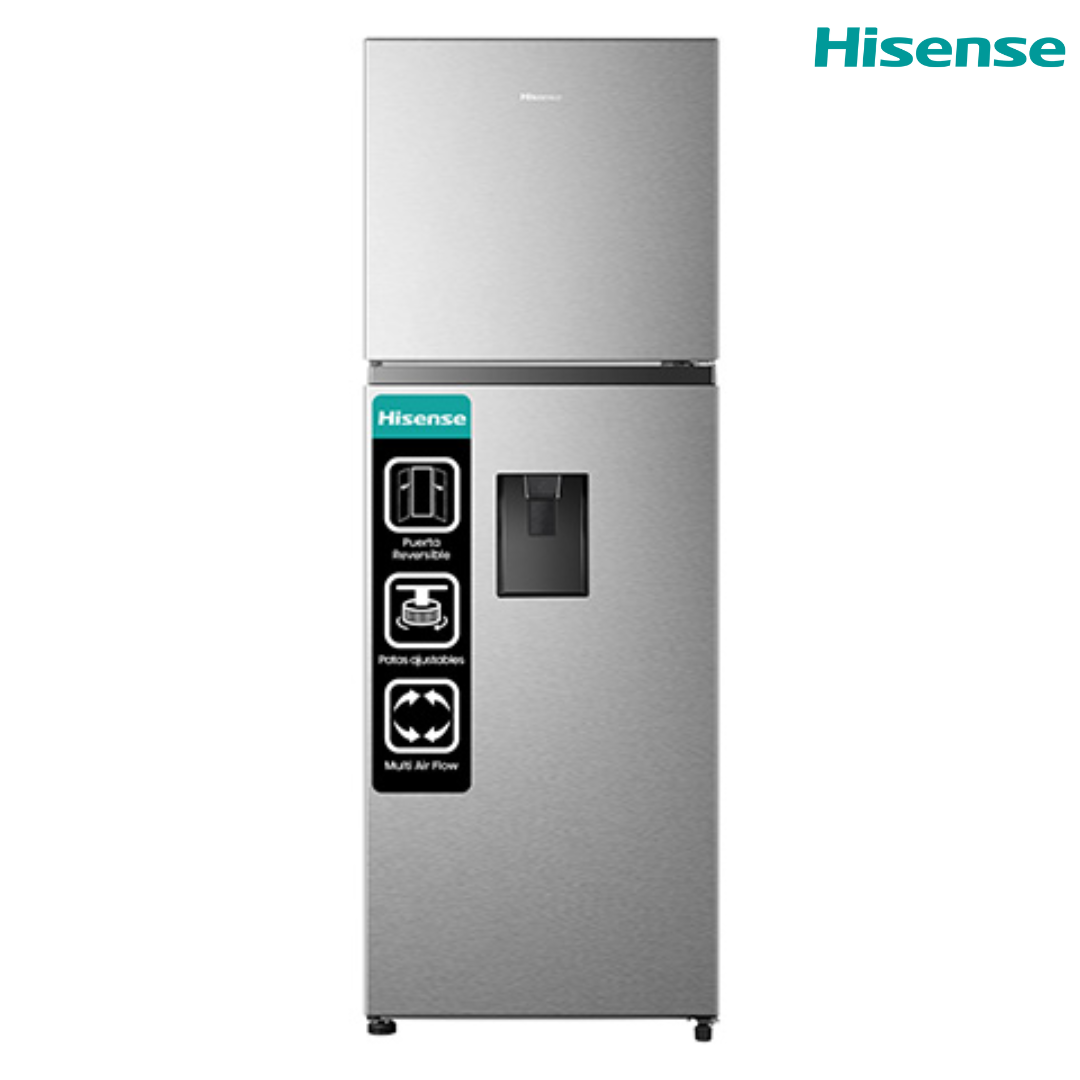 Refrigeradora Top Mount con Dispensador de Agua No Frost 11p3 Hisense RT11N6WKX1 HISENSE