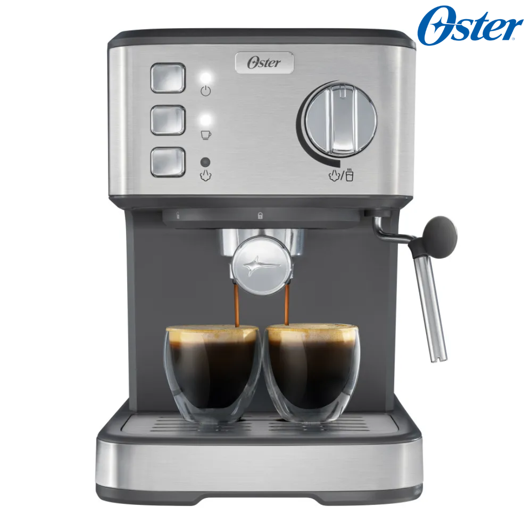 Cafetera de Espresso Compacta 15 Bar Compatible con Cápsulas de Dolce Gusto Tubo de Vapor 8 Tazas 1100W Oster BVSTEM5502 Expresso. Cappuccino. Oster