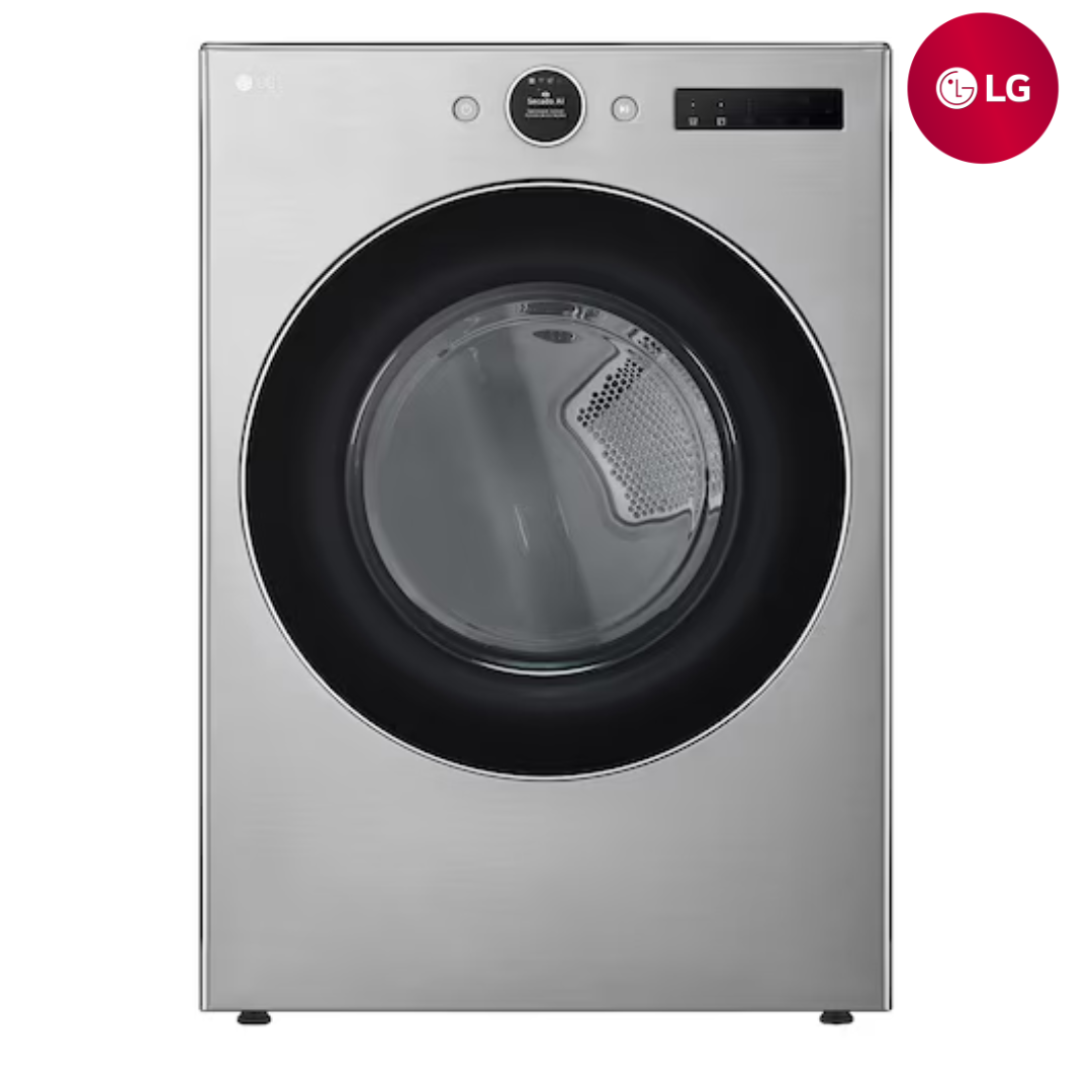 Secadora a Gas Carga Frontal 22kg ThinQ Wi-Fi TurboSteam Flow Sense Gris LG DF74VFXS6B LG