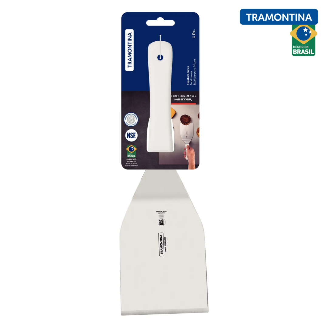 Espátula de Acero Inoxidable Profesional 7x4,1/4" Mango de Polipropileno para Cocina Tramontina 24677-187