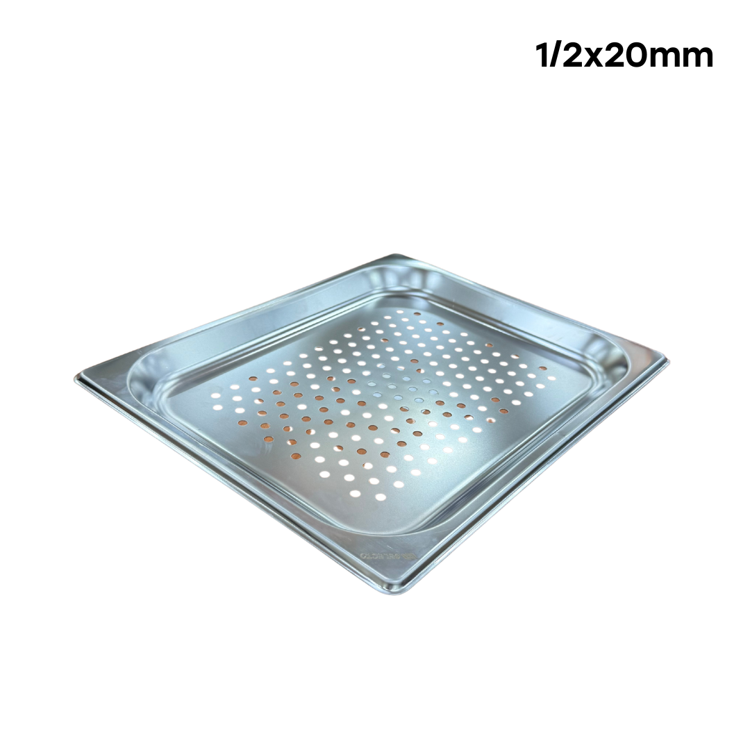 Bandeja GN Pan de Acero Inoxidable Perforado 1/2x20mm 325*265*20mm 441301 Selecto