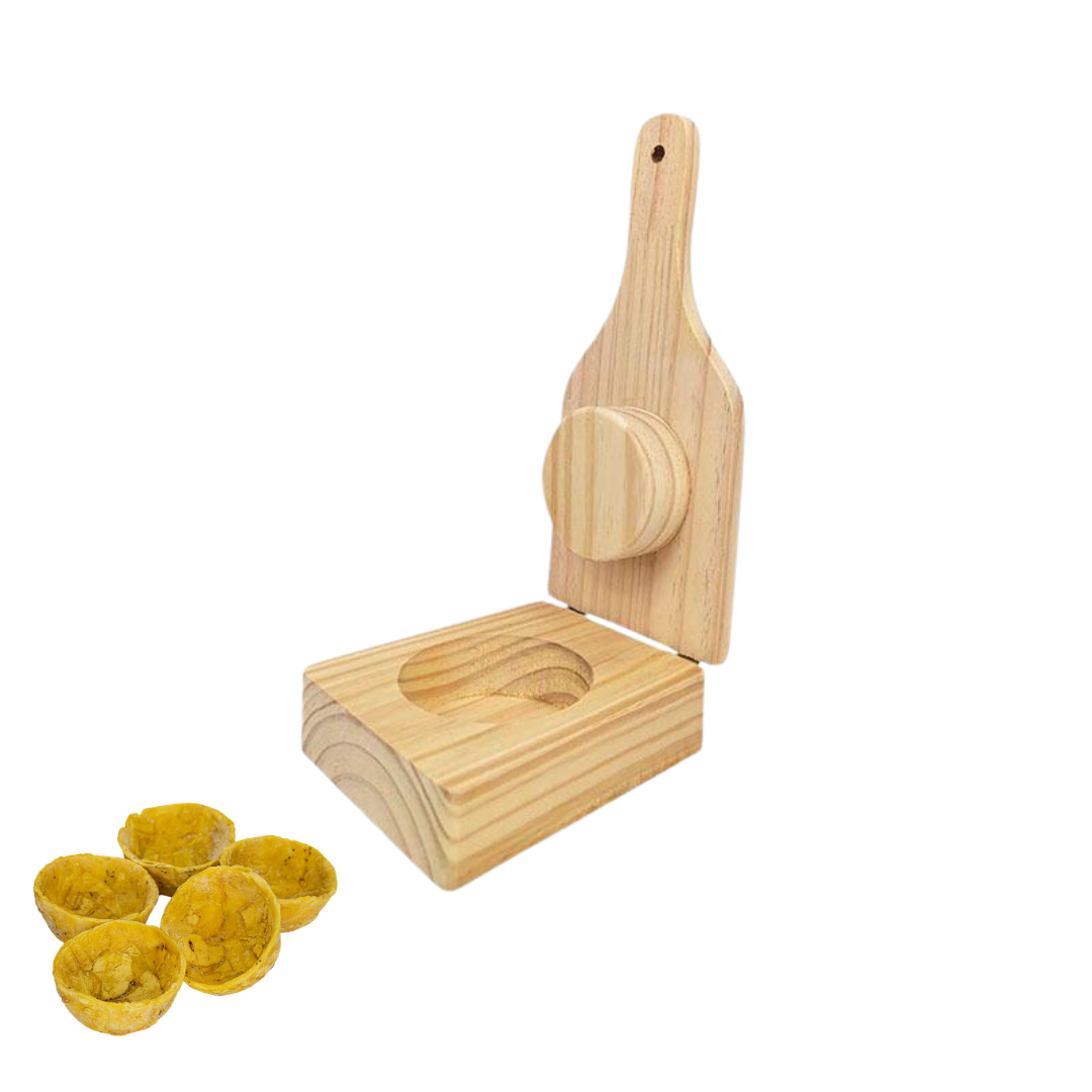 Pataconera para Platanos en Canasta de Madera 9.5x25.5cm NS440411 Tostones. Selecto