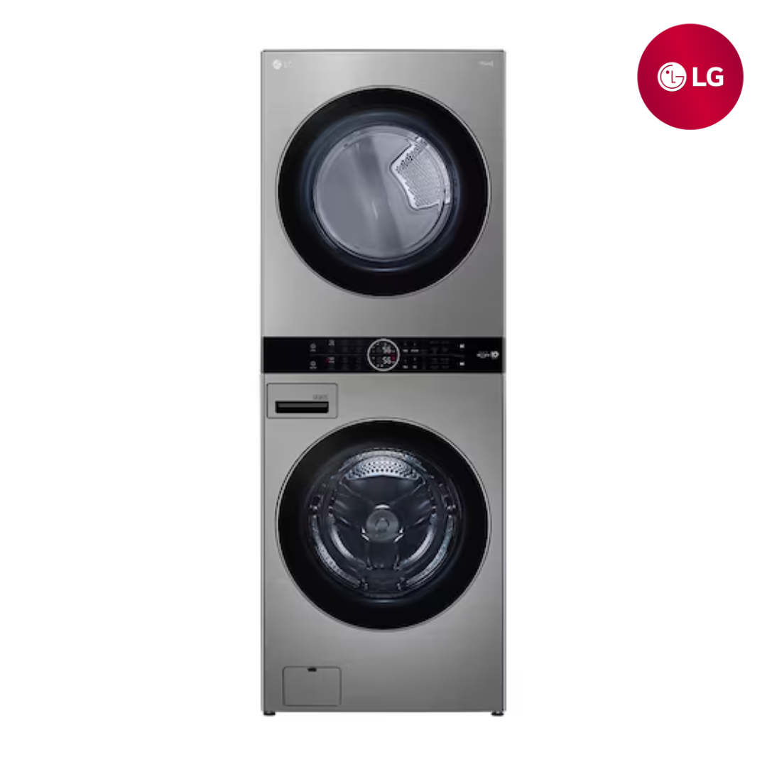 Centro de Lavado Torre de Lavado 22kg Lavadora Eléctrica y Secadora a Gas con AI DD & Sensor AI con Inteligencia Artifical ThinQ LG WK22VS6P LG