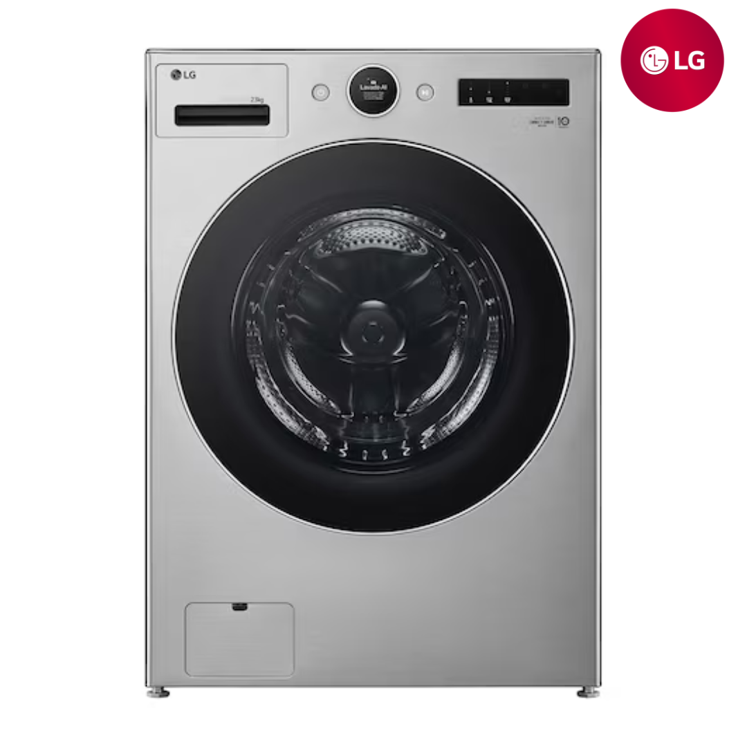 Lavadora Automática Carga Frontal 23kg Inverter TurboWash360 AI DD con Vapor Gris LG WM23VFXS6 LG