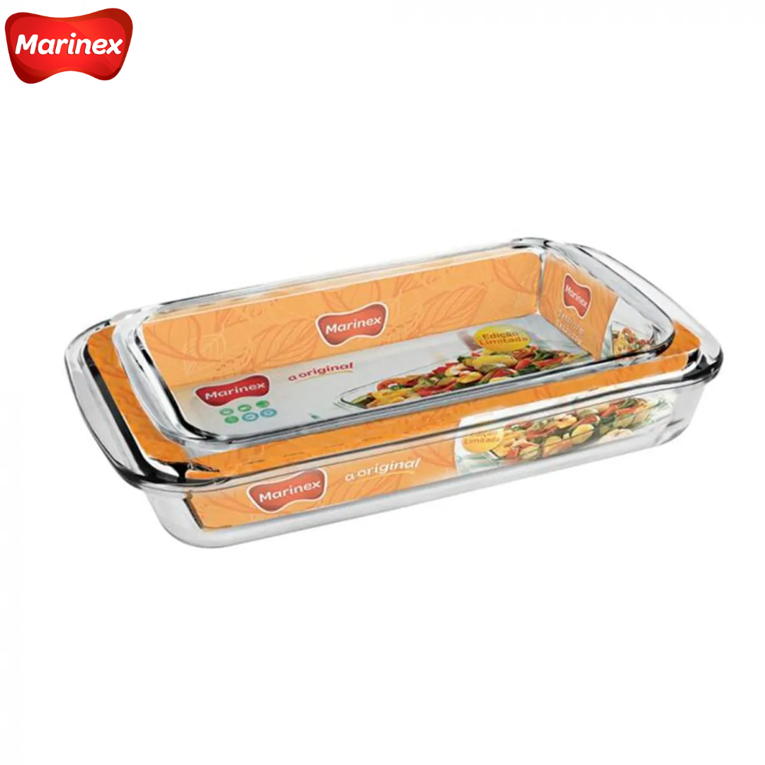 Set 2 Bandejas de Vidrio 1.6L Marinex GD16740628N