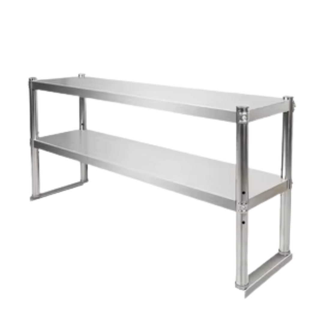 Repisa Doble Nivel para Mesa de Acero Inoxidable 180x280x60cm 302206 Selecto