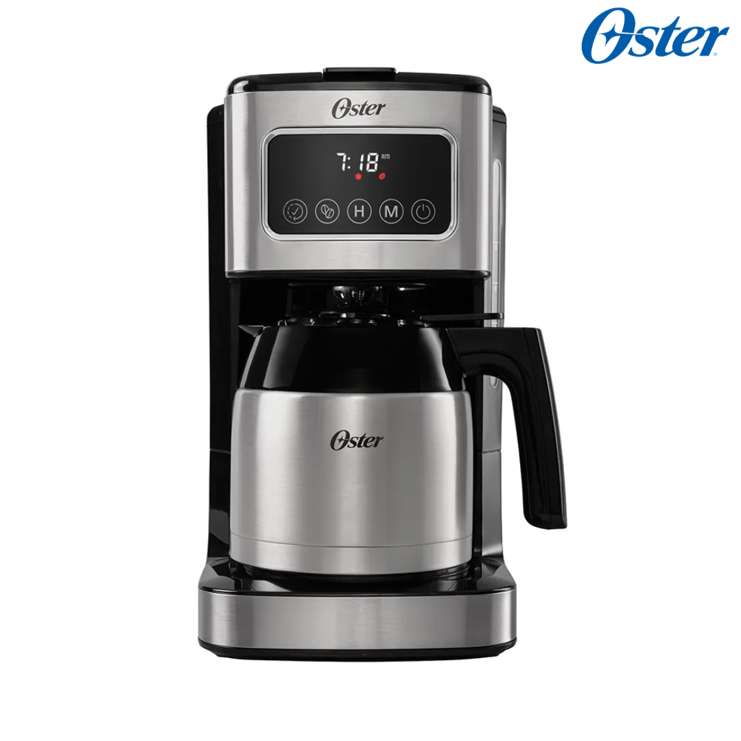 Cafetera Programable de 8 Tazas Pantalla Táctil Negro Acero Inoxidable Oster BVSTDC4404