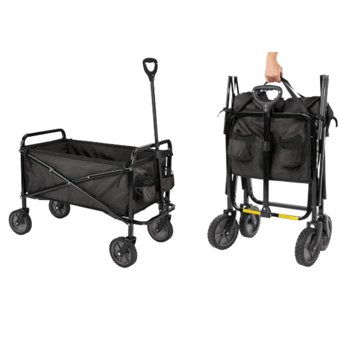 Carro Carrito Plegable Negro Multiuso 80x48x48cm NVC25081945 Selecto