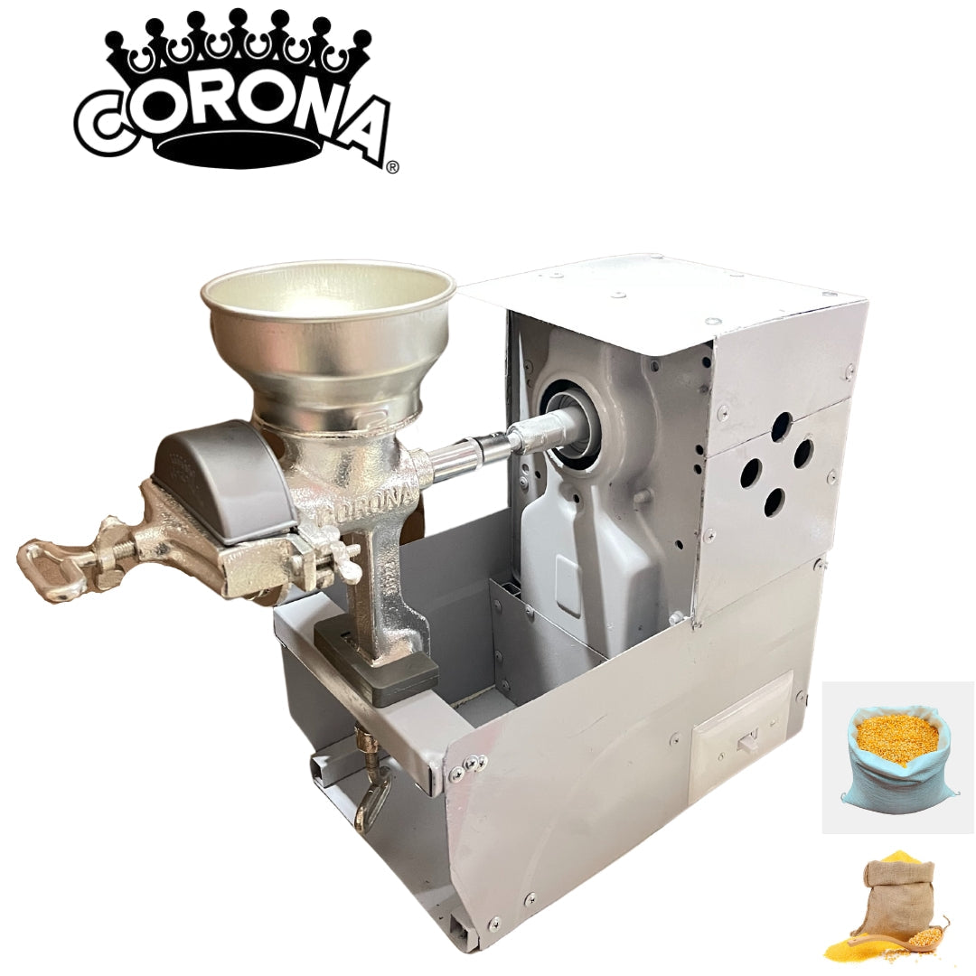 Molino de Maíz Corona Eléctrica con Motor de 110V ELECT-05 Máquina de Moler Maíz. Corona