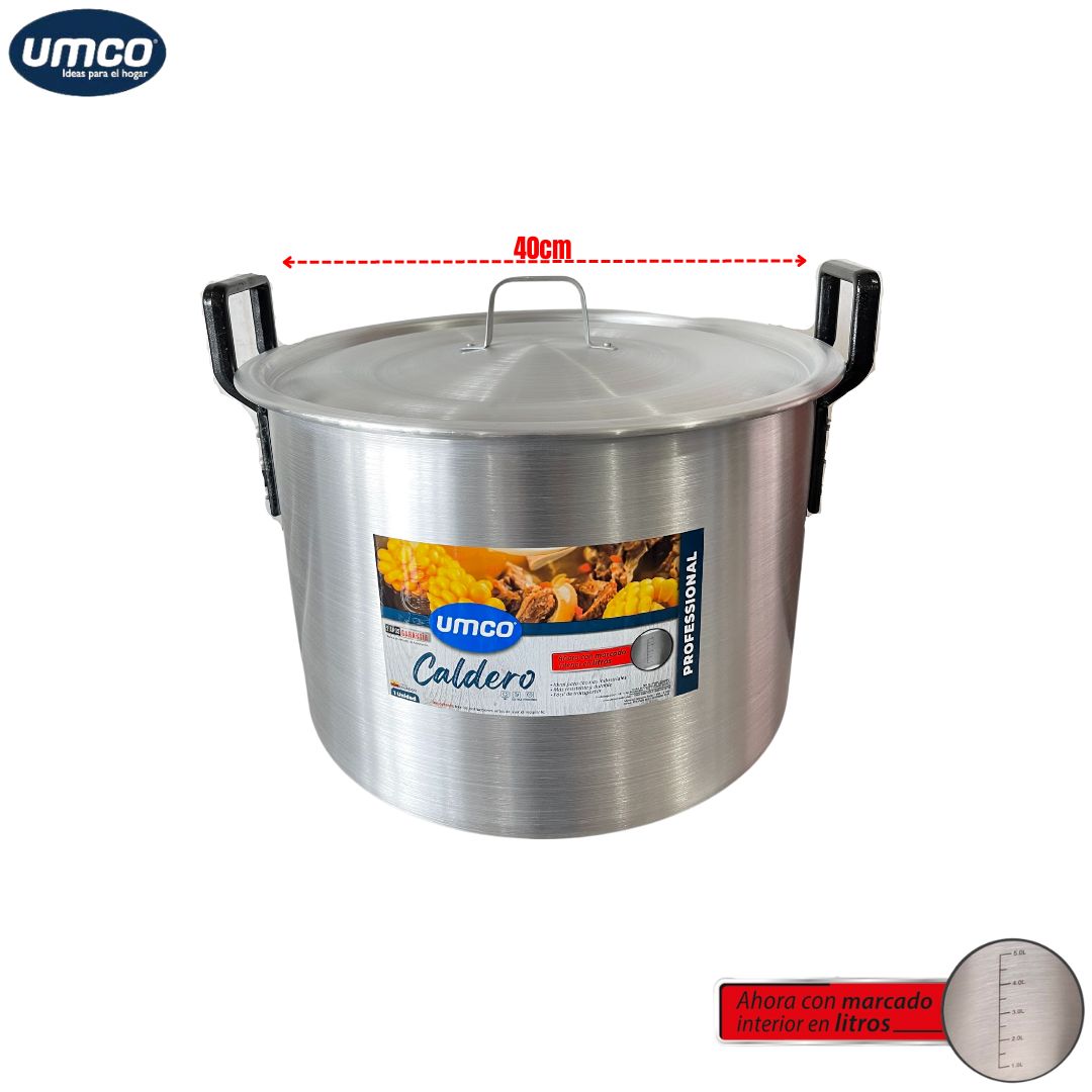 Caldero de Aluminio de Uso Profesional 40cm/36,8L U-1040 UMCO UMCO