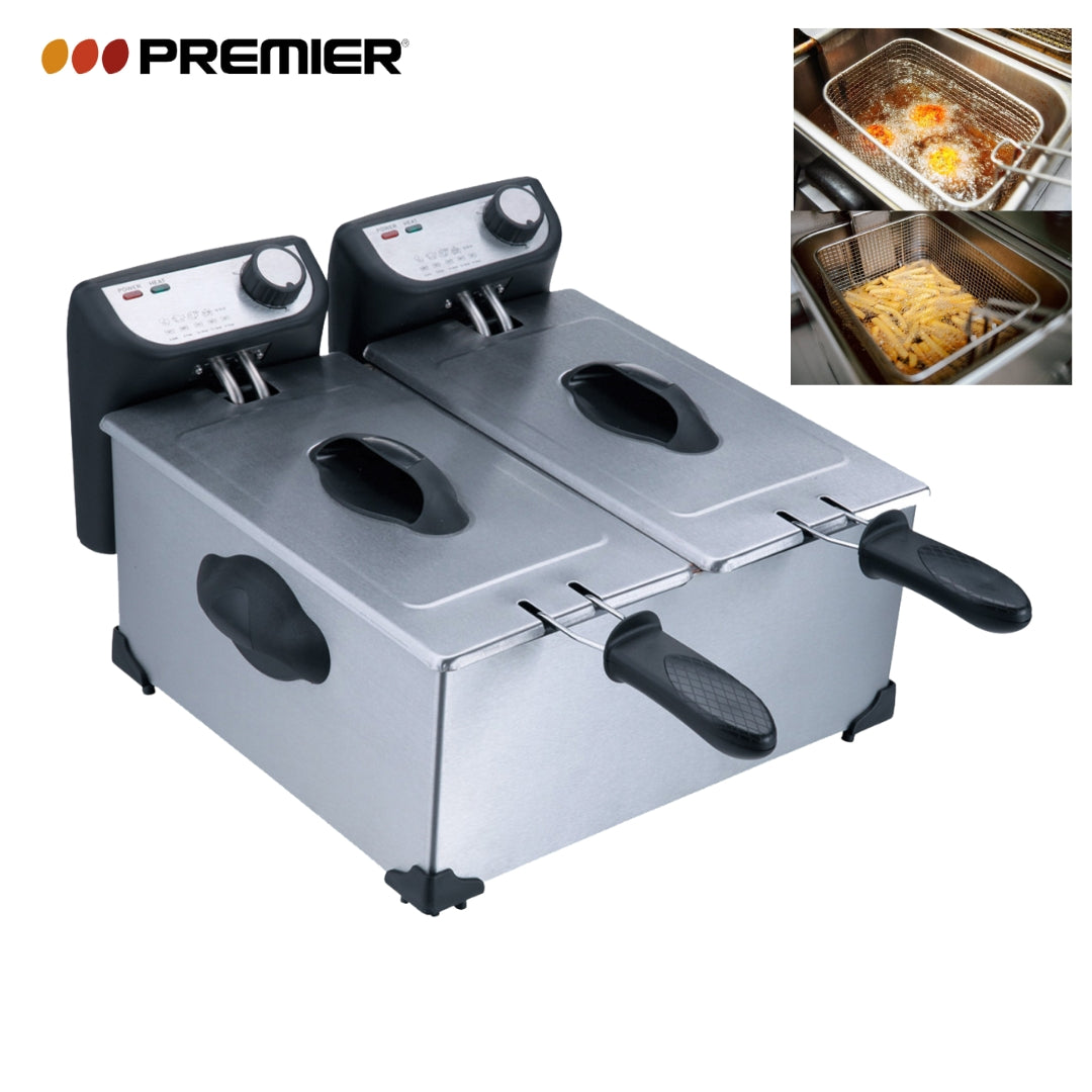 Freidora Eléctrica de 3+3L Litros Premier FRD-7209