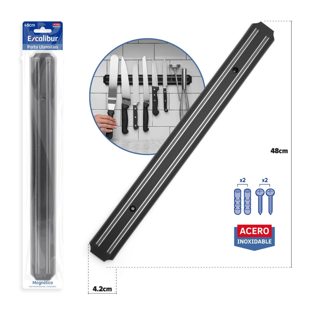 Barra Magnética Para Cuchillos 19" Excalibur A151-KT2221 EXCALIBUR