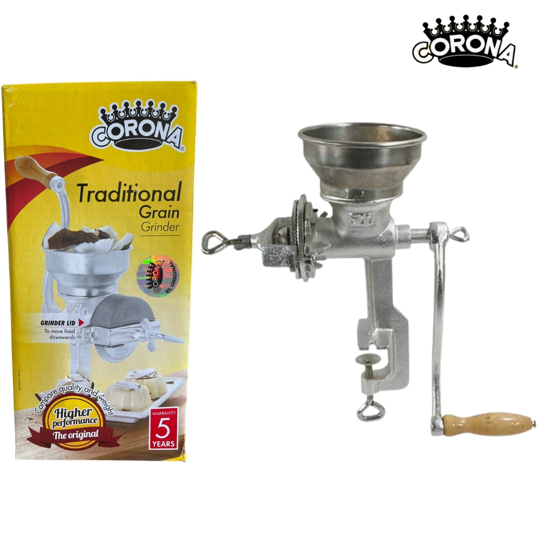 Molino de Maíz de Hierro Fundido Corona Máquina de Moler Maíz. Corona