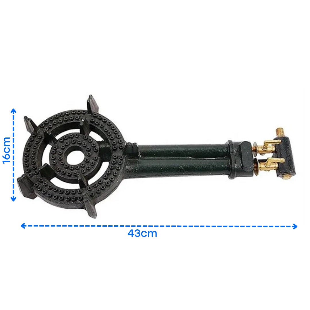 Quemador de Hierro de 2 Llaves Negro OS-C30 Selecto