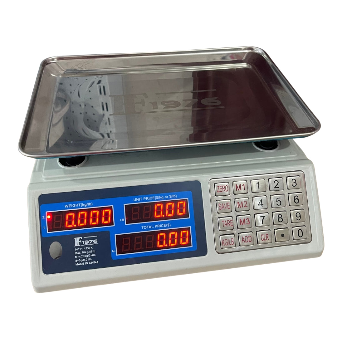 Balanza de Mesa Digital 40kg Teclado de Metal con Calculadora de Precios FF1976 14191-423FX Báscula. Pesa. Selecto