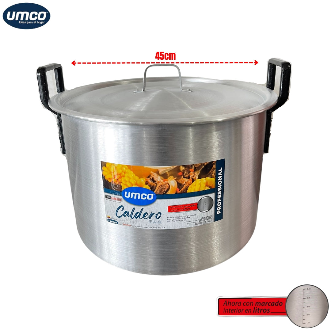 Caldero de Aluminio de Uso Profesional 45cm/52L U-1041 UMCO UMCO