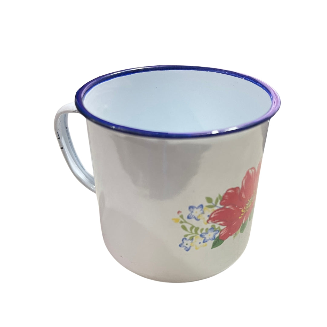 Tazas de Peltre con Diseño de Flores 8cm hasta 10cm