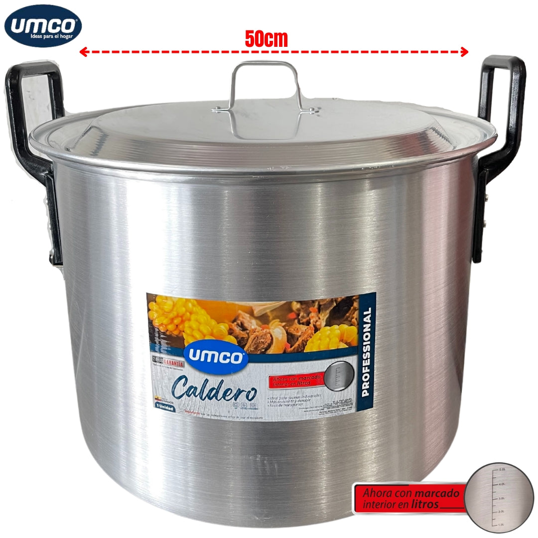 Caldero de Aluminio de Uso Profesional 50cm/82,9L 61062 UMCO