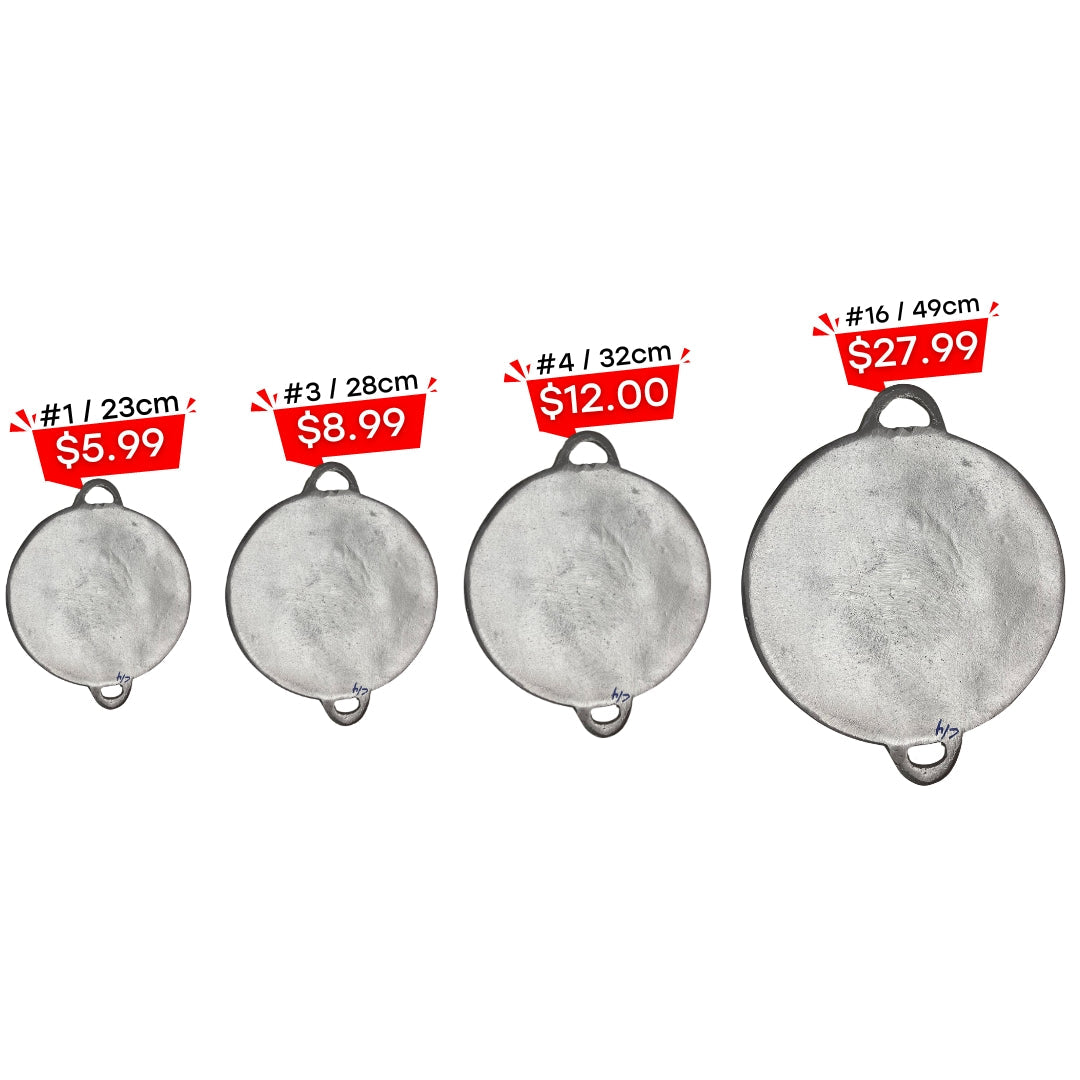 Cazuelas Artesanales de Hierro Fundido 23cm hasta 49cm Selecto