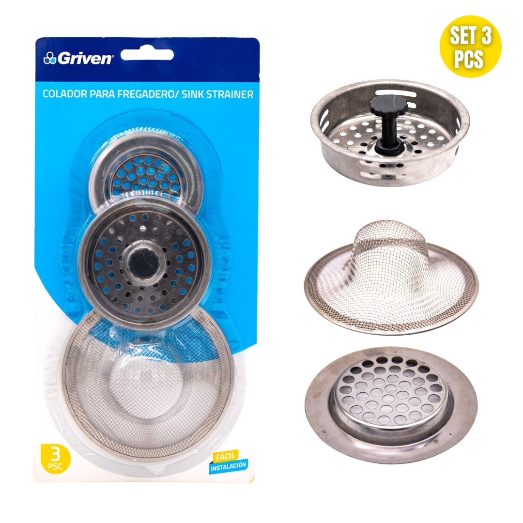 Set de Filtro para Fregadero 3PCS A108-ZJ3013 Fregador. Malla. Selecto