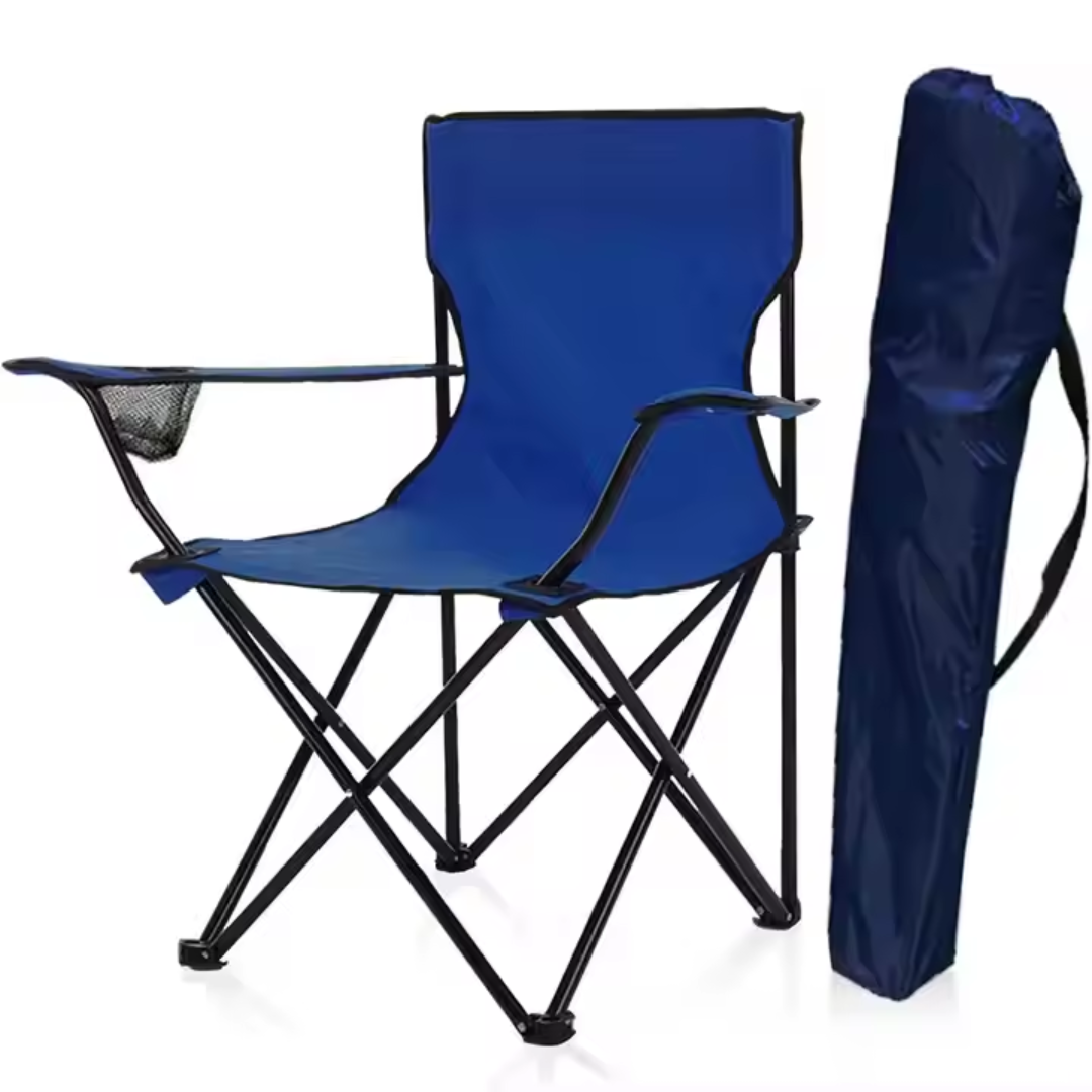 Silla Plegable Playero con Porta Vasos Azul Marino TV-CH09NVY Selecto
