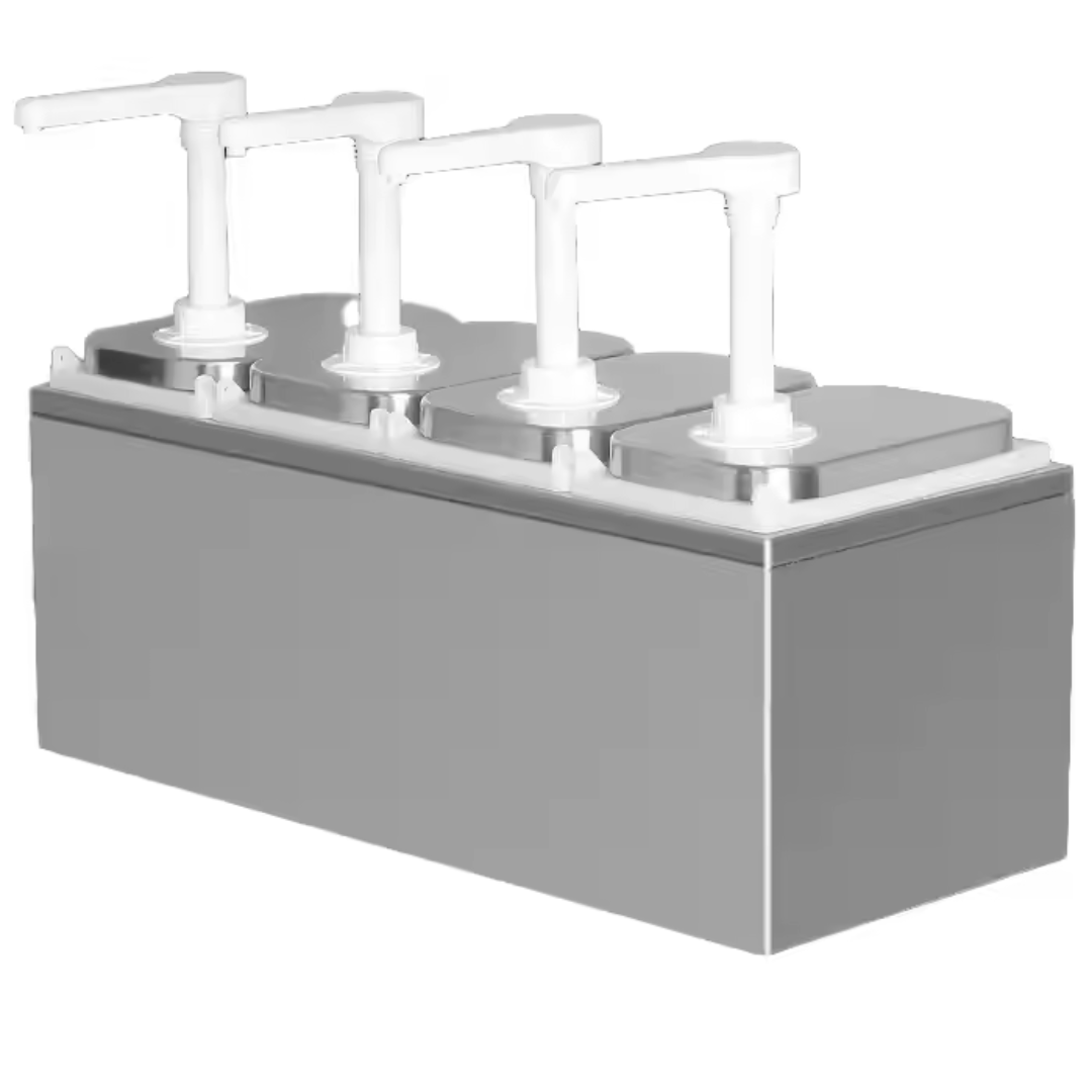 Dispensador de Salsa en Acero Inoxidable 3L+3L+3L+3L 606304 Selecto