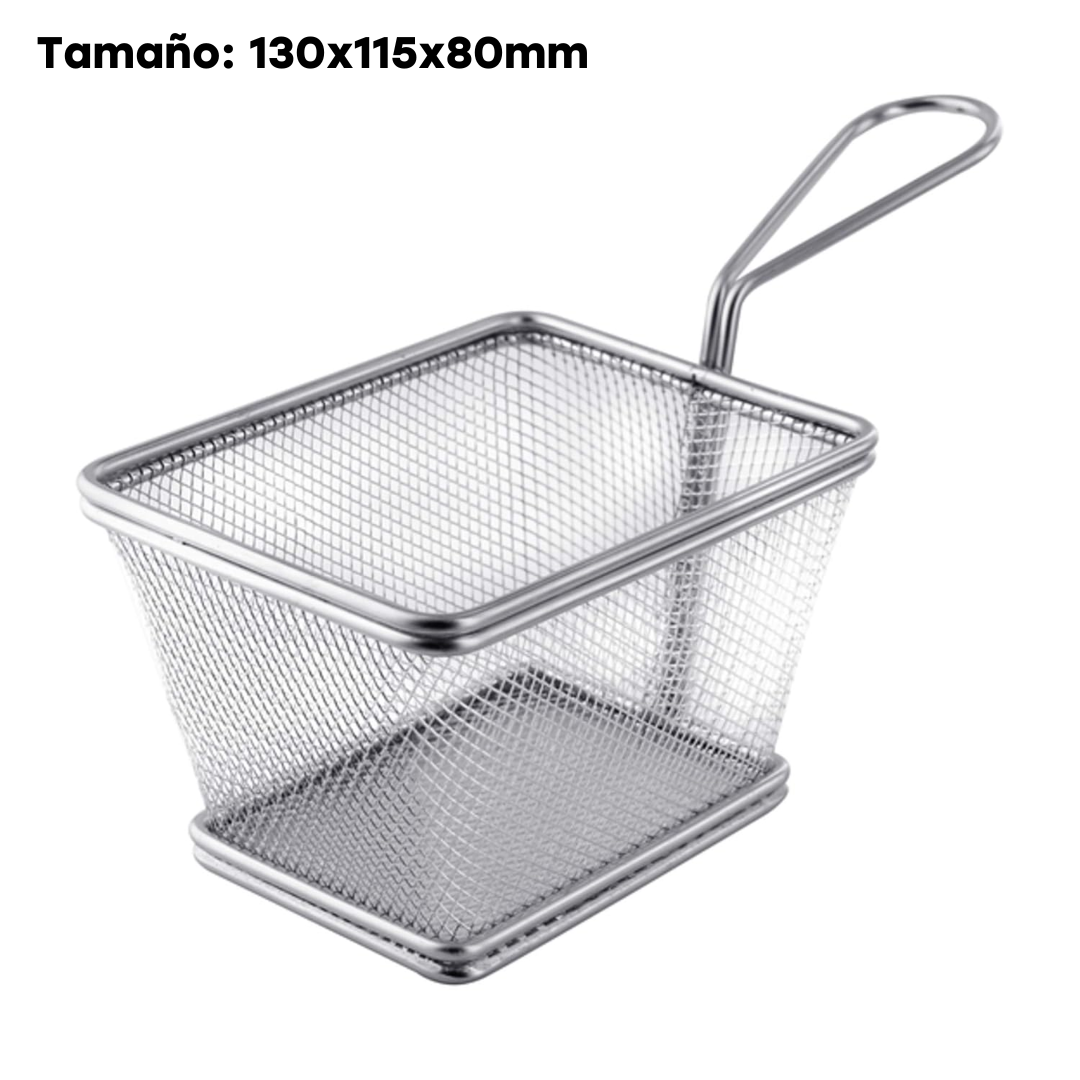 Mini Cesta de Acero Inoxidable 304 para Papas Fritas Selecto