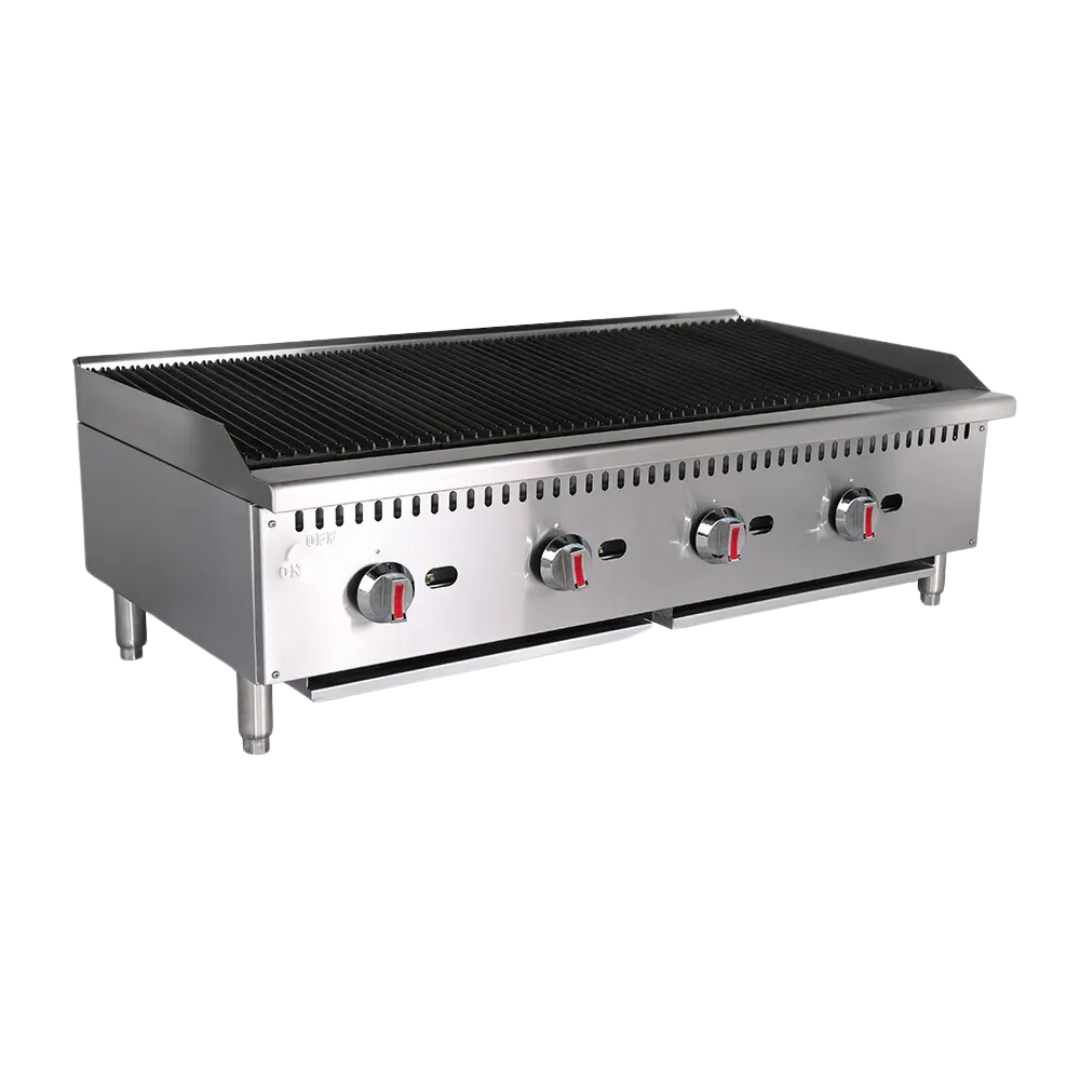 (USO PROFESIONAL) Grill a Gas de 4 Quemadores de Acero Inoxidable 48"/120cm HLRC-1200