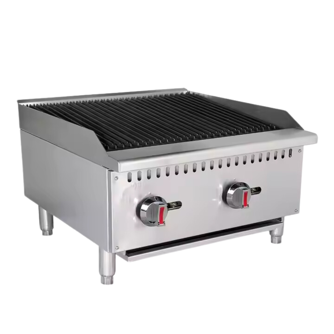 (DE USO PROFESIONAL) Grill a Gas de 2 Quemadores de Acero Inoxidable 24"/60cm HLRC-600 Selecto