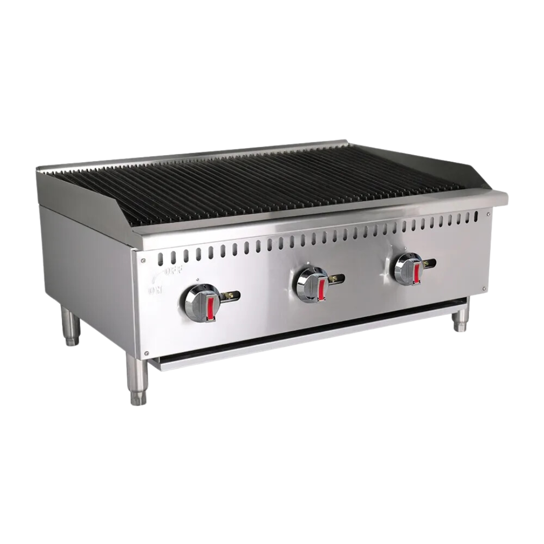 (DE USO PROFESIONAL) Grill a Gas de 3 Quemadores de Acero Inoxidable 36"/90cm HLRC-900 Selecto