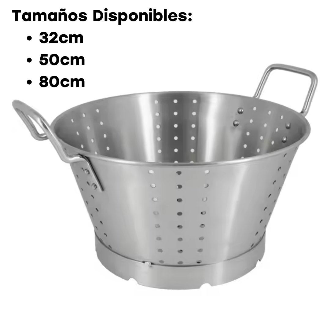 Colador Industrial de Acero Inoxidable 201 0.6mm de Grosor 3 Tamaños Disponibles