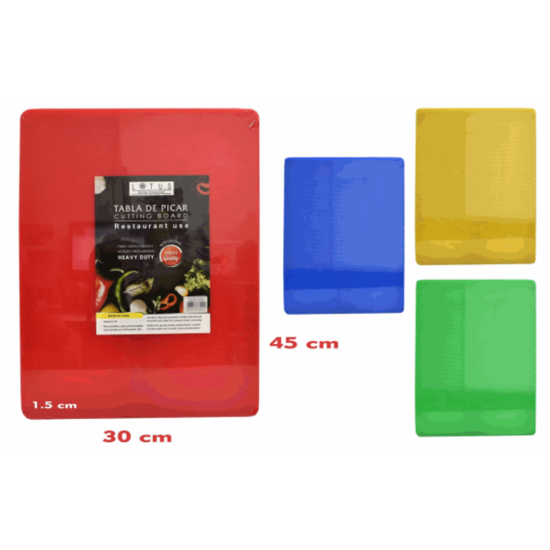 Tabla de Picar Plástico 30x45x1.5cm Lotus 86595