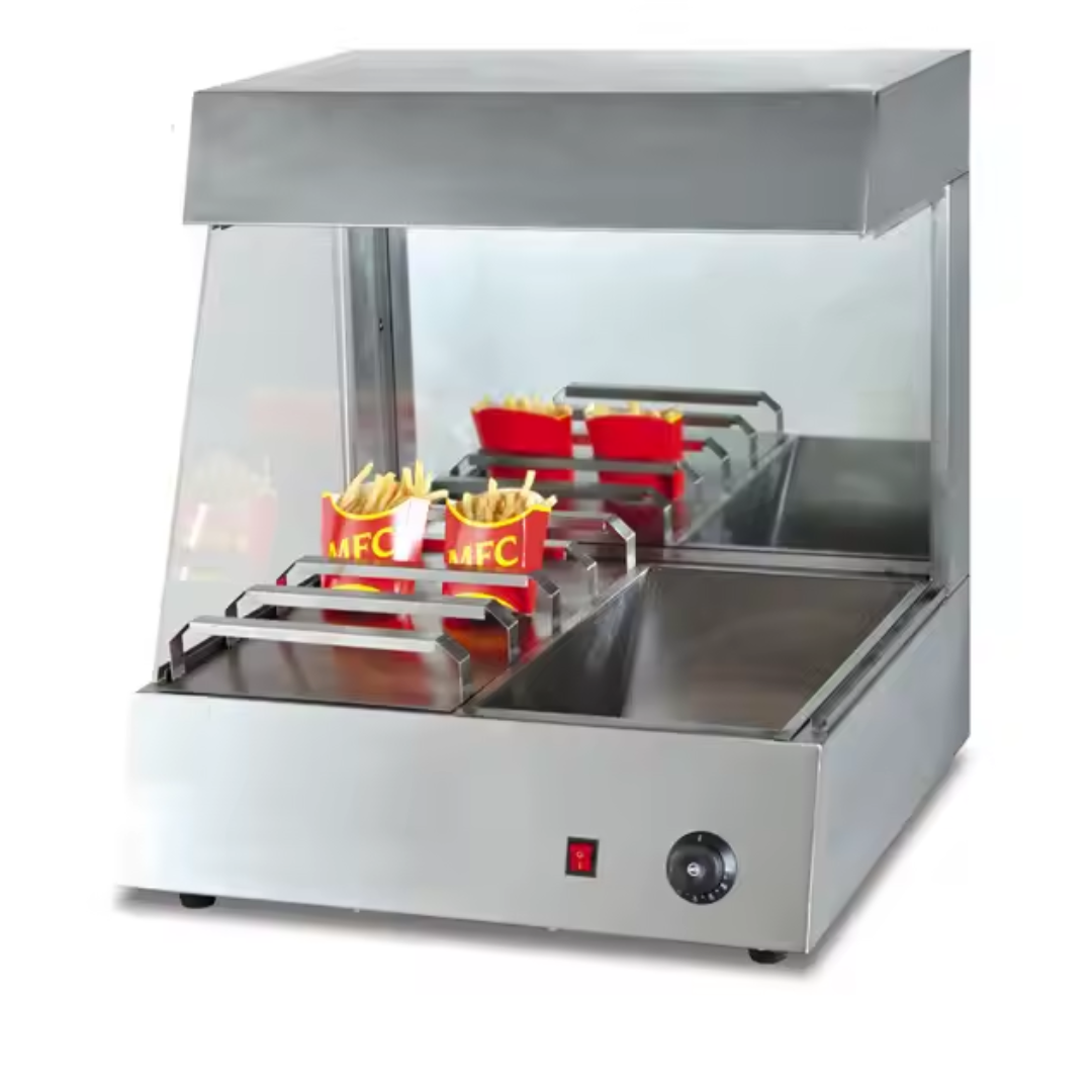 Vitrina Calentadora para Papas Fritas en Acero Inoxidable HCW-8 Selecto