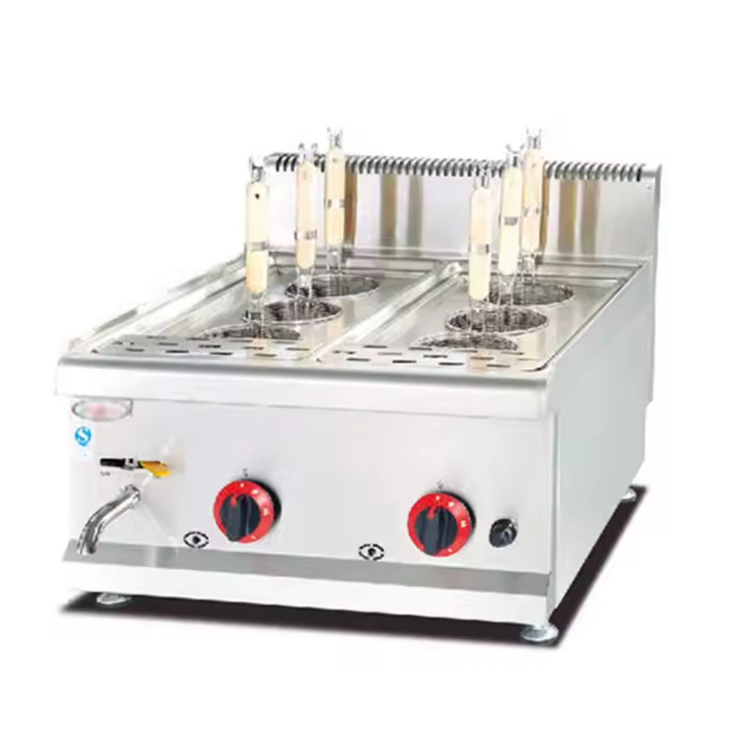 Máquina Calentadora de Pasta a Gas de 6 Capacidades 2 Quemadores FGH-568 Selecto