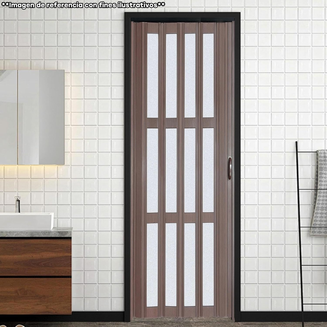 Puerta Plegable de PVC/Acrílico 0.91x2.03m 12mm Chocolate 136-5003 Selecto