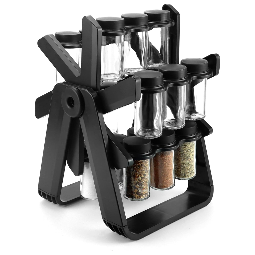 Set de 18 Envases para Condimentos de Vidrio Rotativo 88172