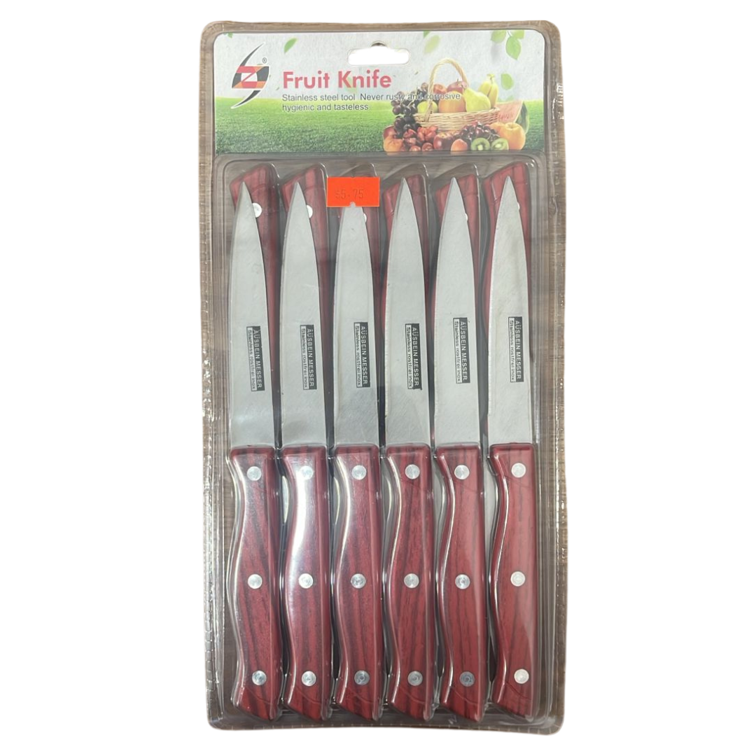 Set de 12 Cuchillos para Mesa con Mango de Madera 85995 Selecto