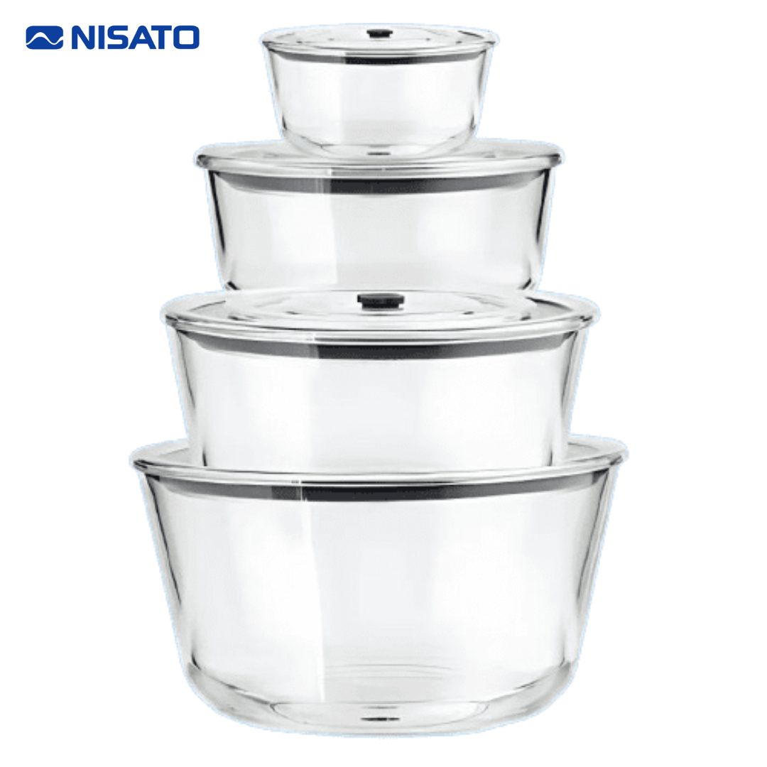 Set de 4 Piezas de Toppers de Vidrio Nisato NTW-8GSRD50 NISATO