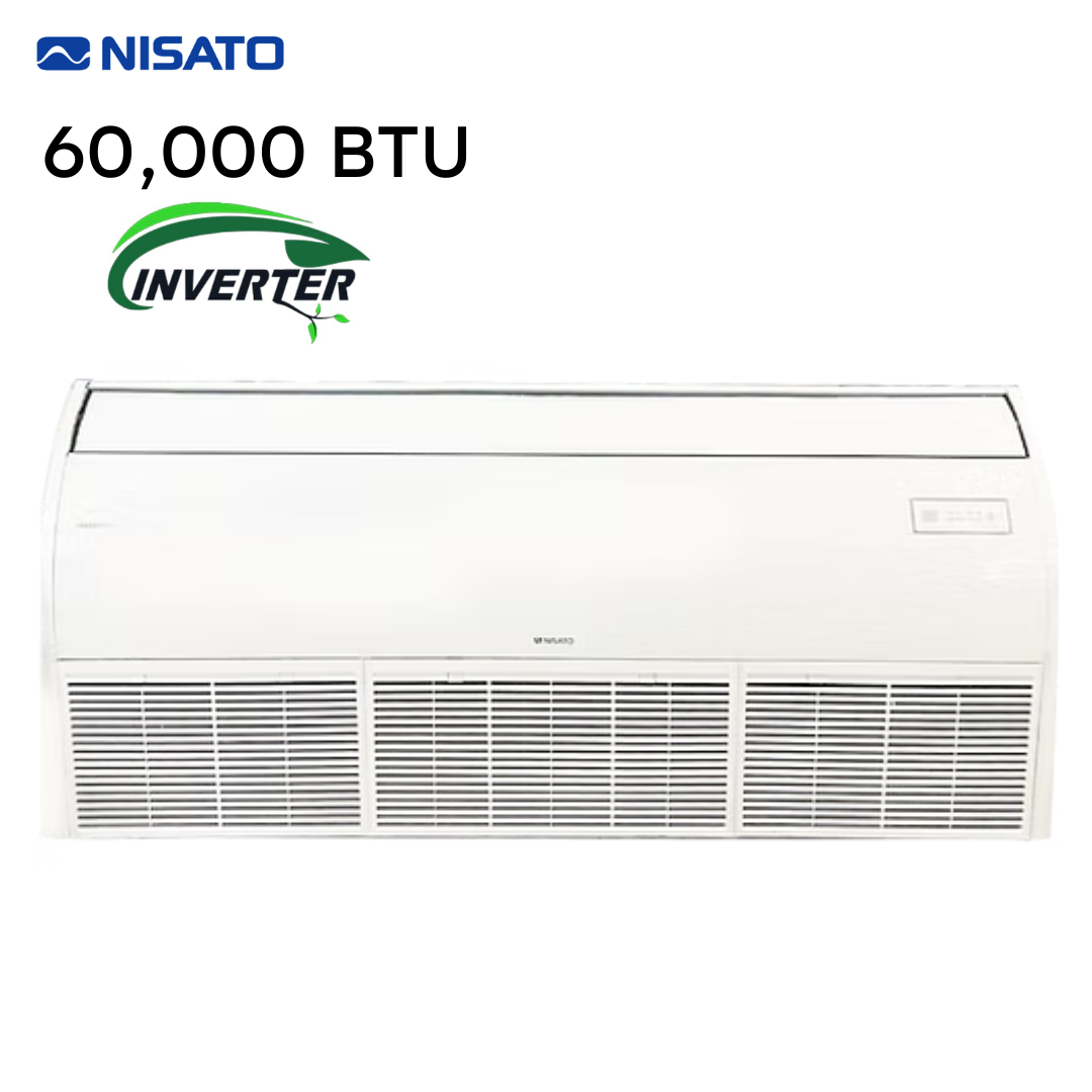 Aire Acondicionado Piso Techo Inverter de 60,000 BTU Blanco Nisato NAS-60INVLT NISATO