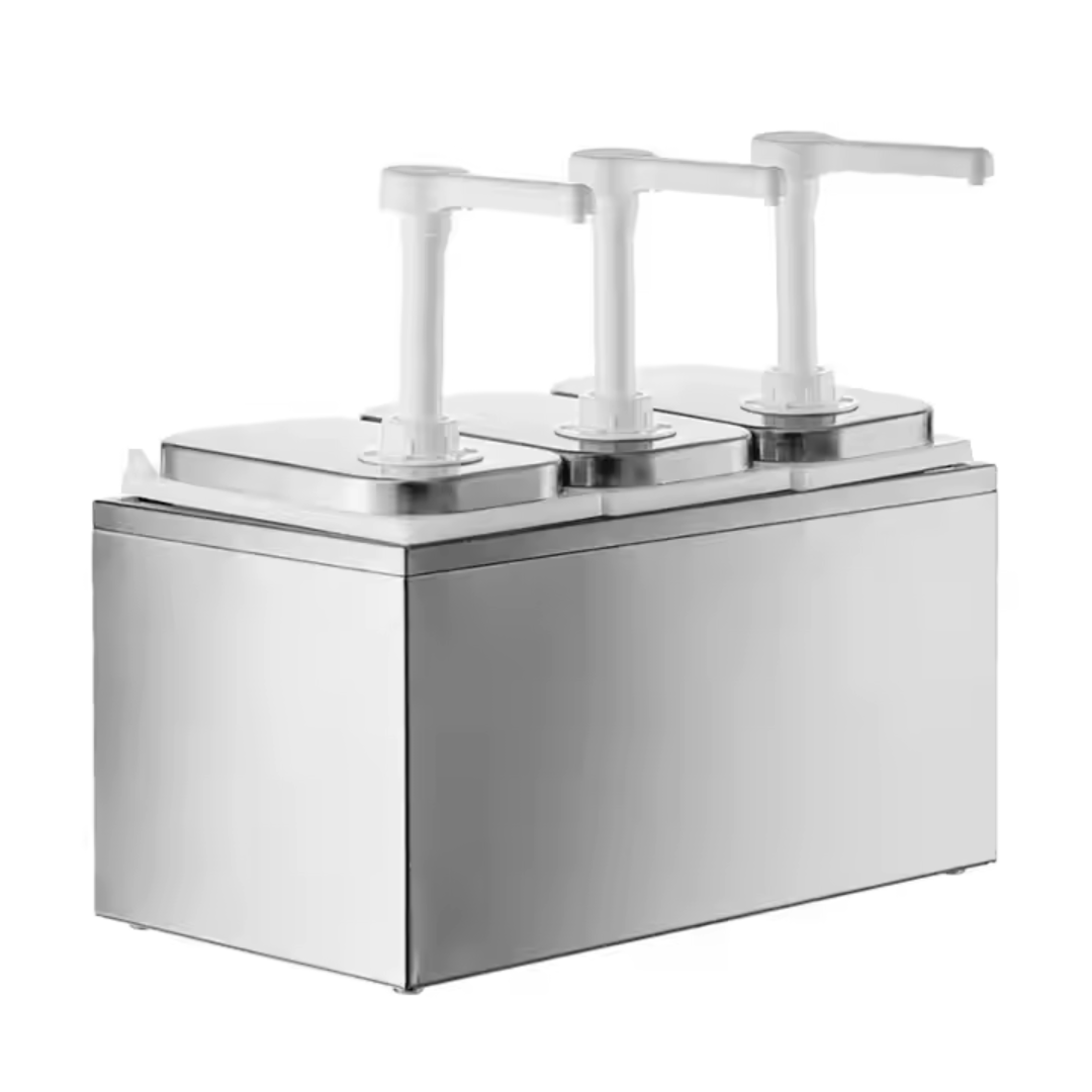 Dispensador de Salsa en Acero Inoxidable 3L+3L+3L 606303 Selecto
