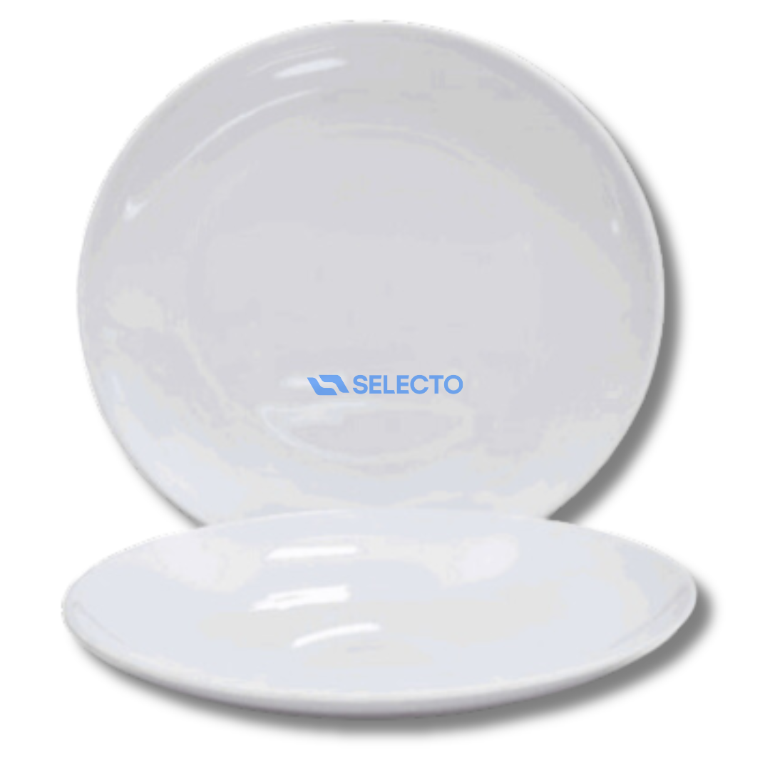 Plato Redondo de Melamina Blanco 11" BG-33006-11W Selecto