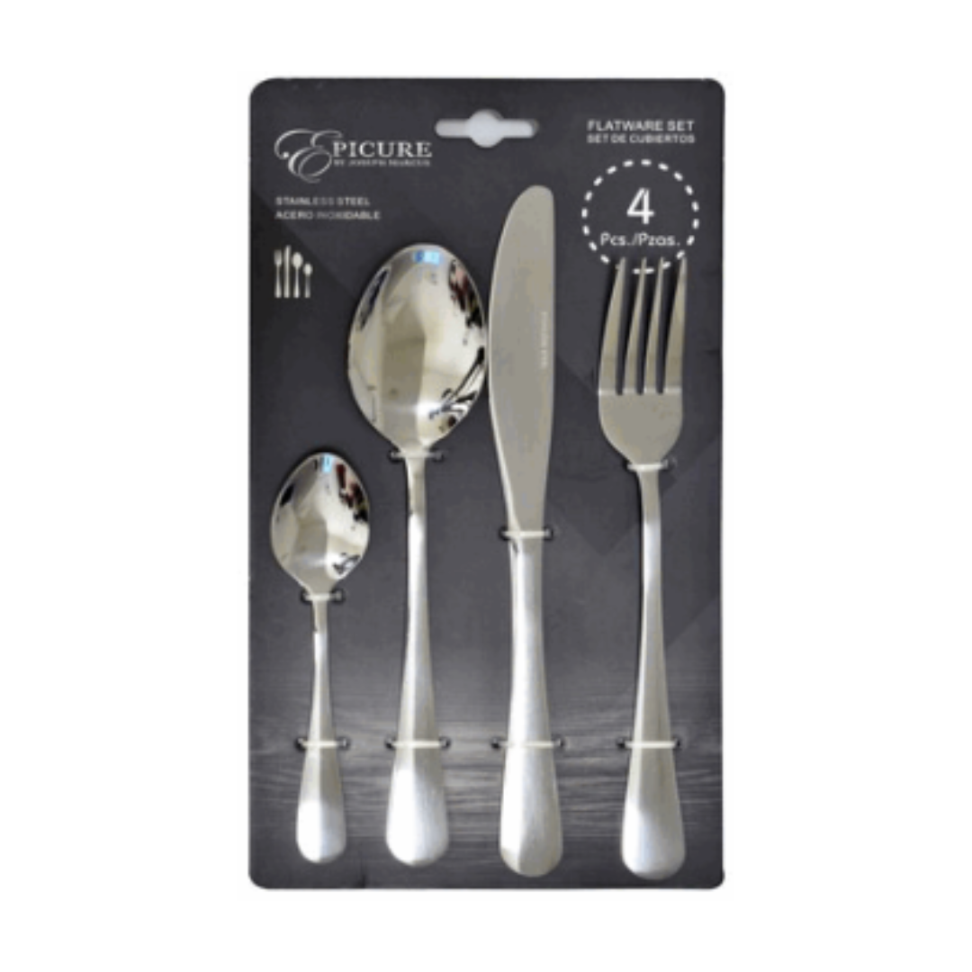 Set de 4 Piezas de Cubiertos de Acero Inoxidable EP-4PCS-SET