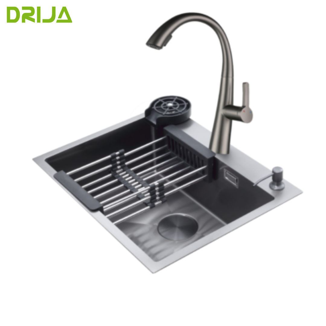 Fregador Bolonia 61 de Acero Inoxidable Satinado 304 Drija DRIJA