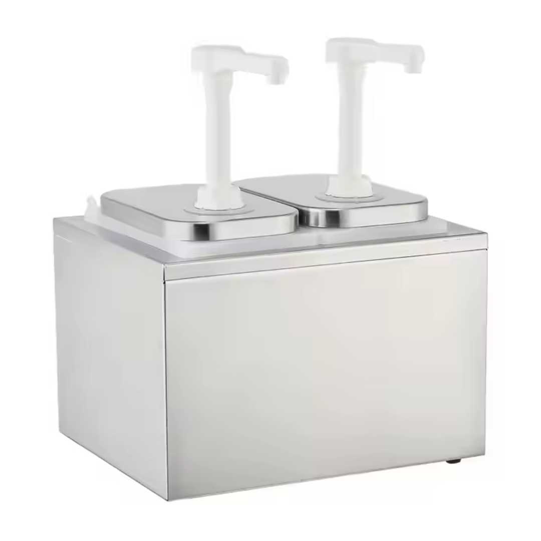 Dispensador de Salsa en Acero Inoxidable 3L+3L 606302 Selecto