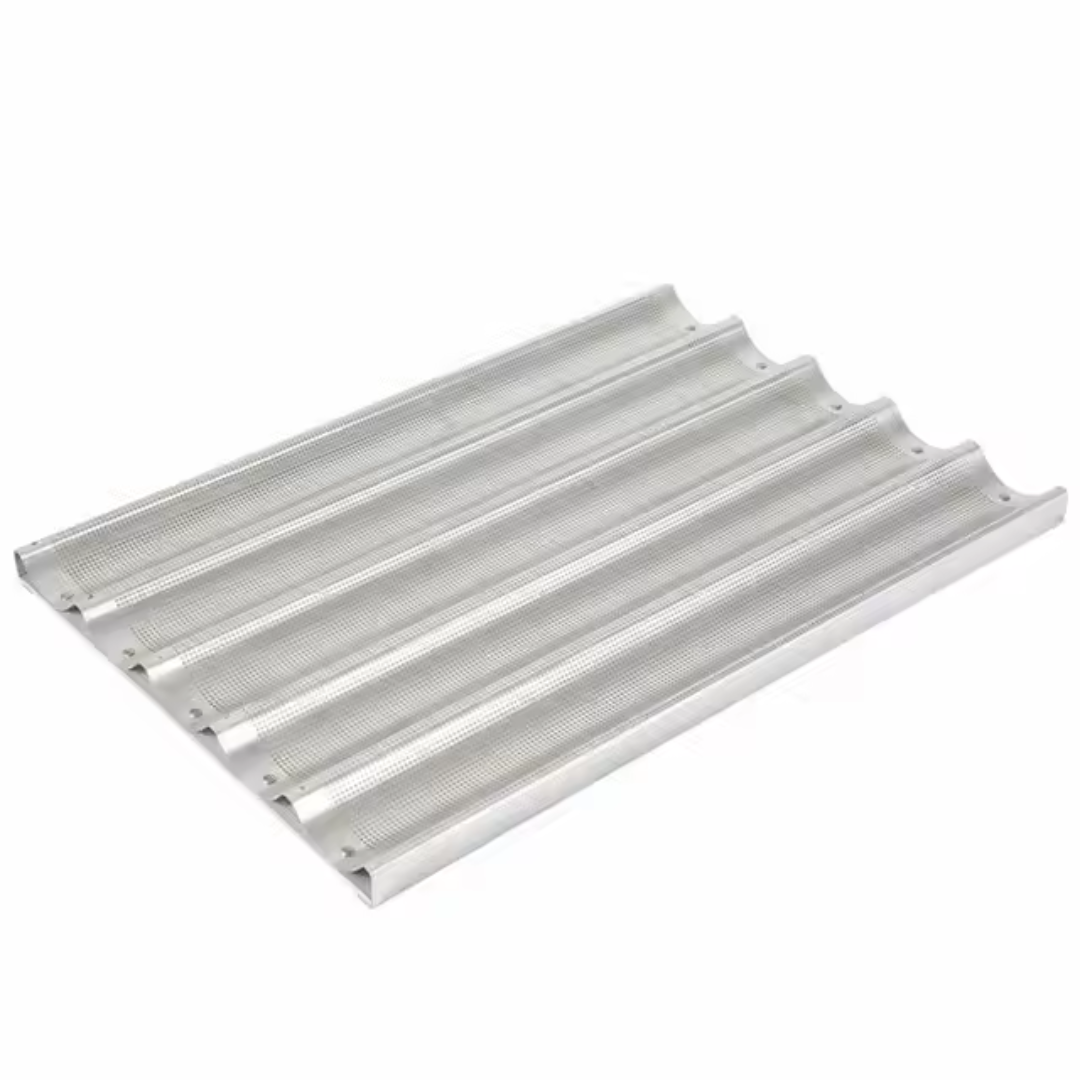 Bandeja de Baguette 5 Filas de Aluminio 60x40cm HVB908 Flauta. Selecto