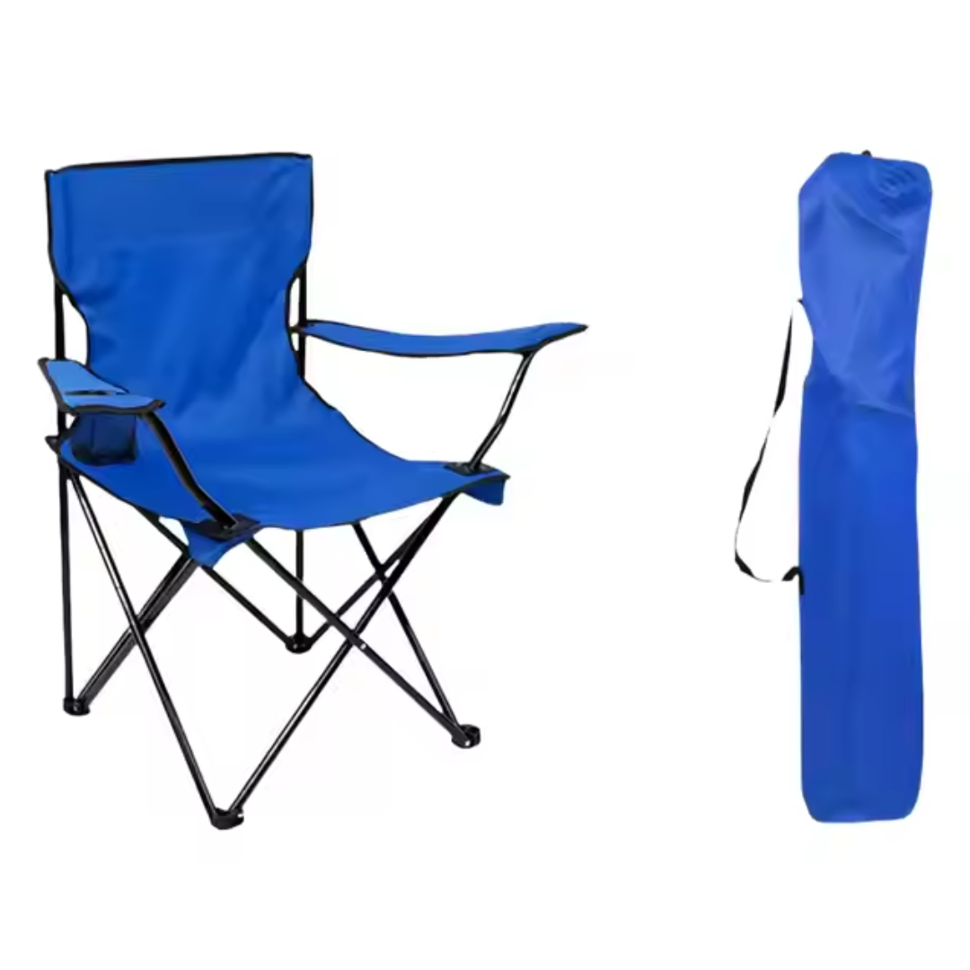 Silla Plegable Playero con Porta Vasos Azul TV-CH01BL Selecto
